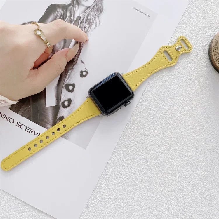 Dây đồng hồ thay thế bằng da khóa ngược hình số 8 cho vòng eo nhỏ, dành cho Apple Watch Series, 7 41mm / 6 & SE & 5 & 4 40mm / 3 & 2 & 1 38mm, 7 45mm / 6 & SE & 5 & 4 44mm / 3 & 2 & 1 42mm
