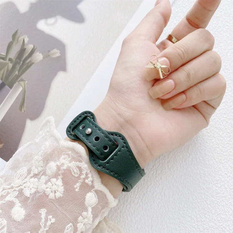 Dây đồng hồ thay thế bằng da khóa ngược hình số 8 cho vòng eo nhỏ, dành cho Apple Watch Series, 7 41mm / 6 & SE & 5 & 4 40mm / 3 & 2 & 1 38mm, 7 45mm / 6 & SE & 5 & 4 44mm / 3 & 2 & 1 42mm