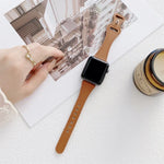 Dây đồng hồ thay thế bằng da khóa ngược hình số 8 cho vòng eo nhỏ, dành cho Apple Watch Series, 7 41mm / 6 & SE & 5 & 4 40mm / 3 & 2 & 1 38mm, 7 45mm / 6 & SE & 5 & 4 44mm / 3 & 2 & 1 42mm