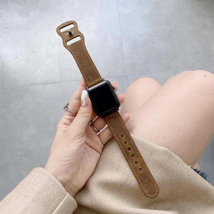Dây đồng hồ thay thế bằng da cổ điển khóa hình số 8 cho Apple Watch Series, 7 41mm / 6 & SE & 5 & 4 40mm / 3 & 2 & 1 38mm, 7 45mm / 6 & SE & 5 & 4 44mm / 3 & 2 & 1 42mm