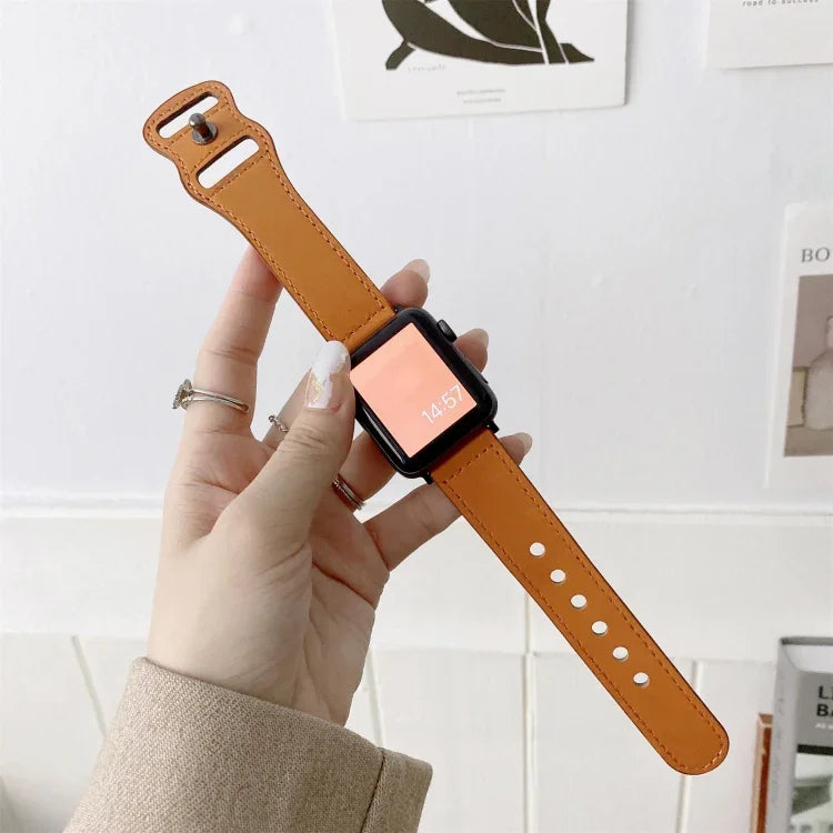 Dây đồng hồ thay thế bằng da cổ điển khóa hình số 8 cho Apple Watch Series, 7 41mm / 6 & SE & 5 & 4 40mm / 3 & 2 & 1 38mm, 7 45mm / 6 & SE & 5 & 4 44mm / 3 & 2 & 1 42mm