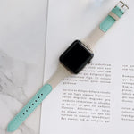 Dây đồng hồ thay thế bằng da phối màu cho vòng eo nhỏ, dành cho Apple Watch Series, 7 41mm / 6 & SE & 5 & 4 40mm / 3 & 2 & 1 38mm, 7 45mm / 6 & SE & 5 & 4 44mm / 3 & 2 & 1 42mm