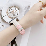 Dây đồng hồ thay thế bằng da phối màu cho vòng eo nhỏ, dành cho Apple Watch Series, 7 41mm / 6 & SE & 5 & 4 40mm / 3 & 2 & 1 38mm, 7 45mm / 6 & SE & 5 & 4 44mm / 3 & 2 & 1 42mm