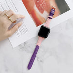 Dây đồng hồ thay thế bằng da phối màu cho vòng eo nhỏ, dành cho Apple Watch Series, 7 41mm / 6 & SE & 5 & 4 40mm / 3 & 2 & 1 38mm, 7 45mm / 6 & SE & 5 & 4 44mm / 3 & 2 & 1 42mm