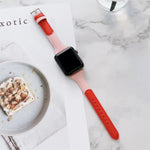 Dây đồng hồ thay thế bằng da phối màu cho vòng eo nhỏ, dành cho Apple Watch Series, 7 41mm / 6 & SE & 5 & 4 40mm / 3 & 2 & 1 38mm, 7 45mm / 6 & SE & 5 & 4 44mm / 3 & 2 & 1 42mm