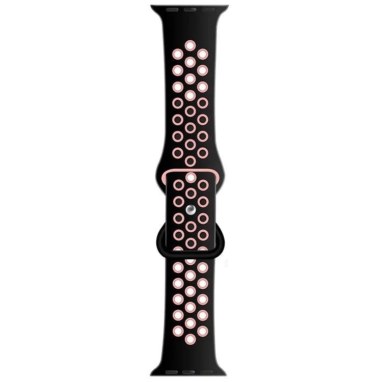 Dây đồng hồ thay thế bằng silicone lỏng hai tông màu khóa bướm, dành cho Apple Watch Series, 7 41mm / 6 & SE & 5 & 4 40mm / 3 & 2 & 1 38mm, 7 45mm / 6 & SE & 5 & 4 44mm / 3 & 2 & 1 42mm