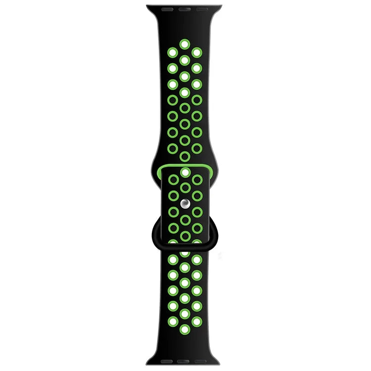 Dây đồng hồ thay thế bằng silicone lỏng hai tông màu khóa bướm, dành cho Apple Watch Series, 7 41mm / 6 & SE & 5 & 4 40mm / 3 & 2 & 1 38mm, 7 45mm / 6 & SE & 5 & 4 44mm / 3 & 2 & 1 42mm