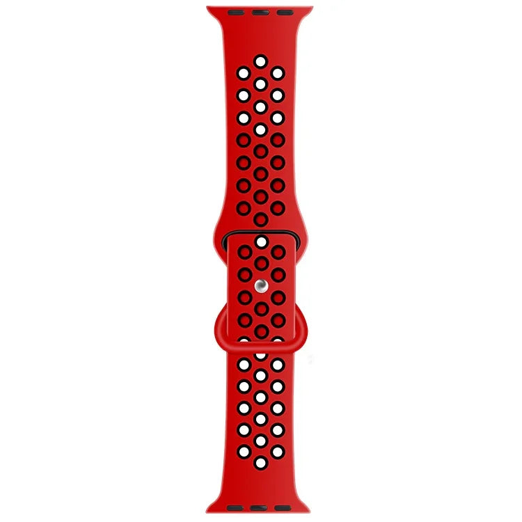 Dây đồng hồ thay thế bằng silicone lỏng hai tông màu khóa bướm, dành cho Apple Watch Series, 7 41mm / 6 & SE & 5 & 4 40mm / 3 & 2 & 1 38mm, 7 45mm / 6 & SE & 5 & 4 44mm / 3 & 2 & 1 42mm