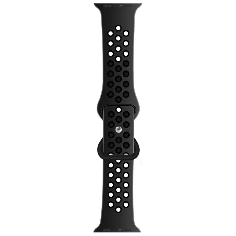 Dây đồng hồ thay thế bằng silicone lỏng hai tông màu khóa bướm, dành cho Apple Watch Series, 7 41mm / 6 & SE & 5 & 4 40mm / 3 & 2 & 1 38mm, 7 45mm / 6 & SE & 5 & 4 44mm / 3 & 2 & 1 42mm