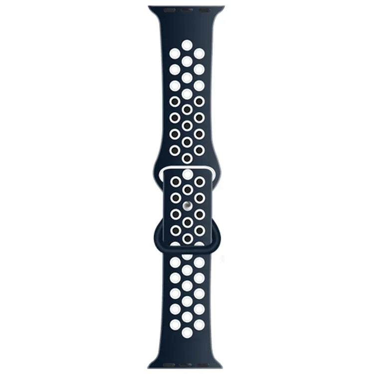 Dây đồng hồ thay thế bằng silicone lỏng hai tông màu khóa bướm, dành cho Apple Watch Series, 7 41mm / 6 & SE & 5 & 4 40mm / 3 & 2 & 1 38mm, 7 45mm / 6 & SE & 5 & 4 44mm / 3 & 2 & 1 42mm