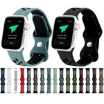 Dây đồng hồ thay thế bằng silicone lỏng hai tông màu khóa bướm, dành cho Apple Watch Series, 7 41mm / 6 & SE & 5 & 4 40mm / 3 & 2 & 1 38mm, 7 45mm / 6 & SE & 5 & 4 44mm / 3 & 2 & 1 42mm