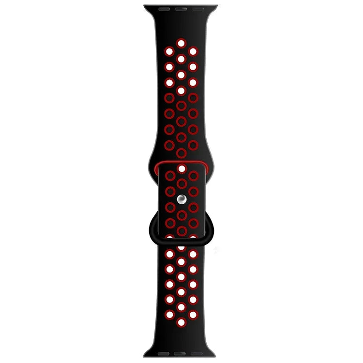 Dây đồng hồ thay thế bằng silicone lỏng hai tông màu khóa bướm, dành cho Apple Watch Series, 7 41mm / 6 & SE & 5 & 4 40mm / 3 & 2 & 1 38mm, 7 45mm / 6 & SE & 5 & 4 44mm / 3 & 2 & 1 42mm