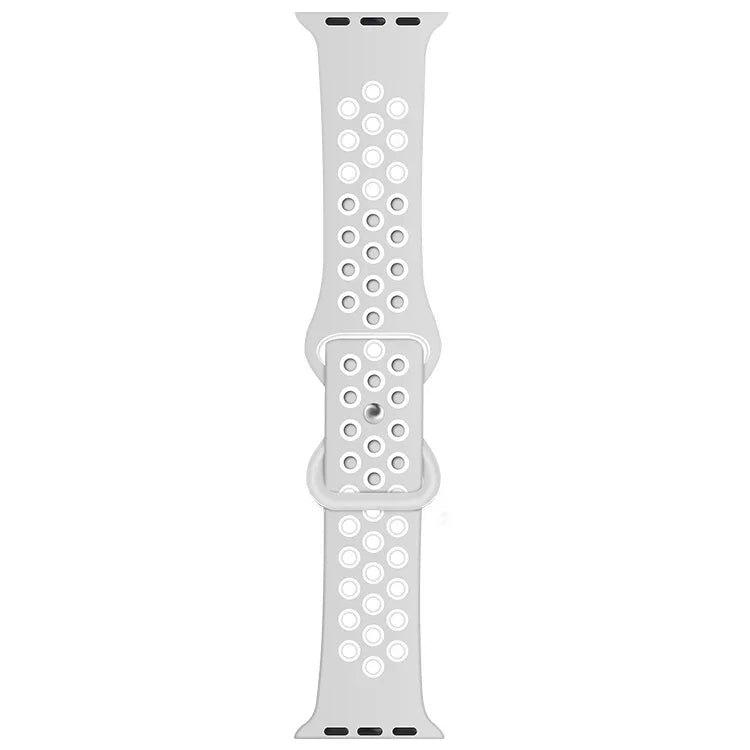 Dây đồng hồ thay thế bằng silicone lỏng hai tông màu khóa bướm, dành cho Apple Watch Series, 7 41mm / 6 & SE & 5 & 4 40mm / 3 & 2 & 1 38mm, 7 45mm / 6 & SE & 5 & 4 44mm / 3 & 2 & 1 42mm
