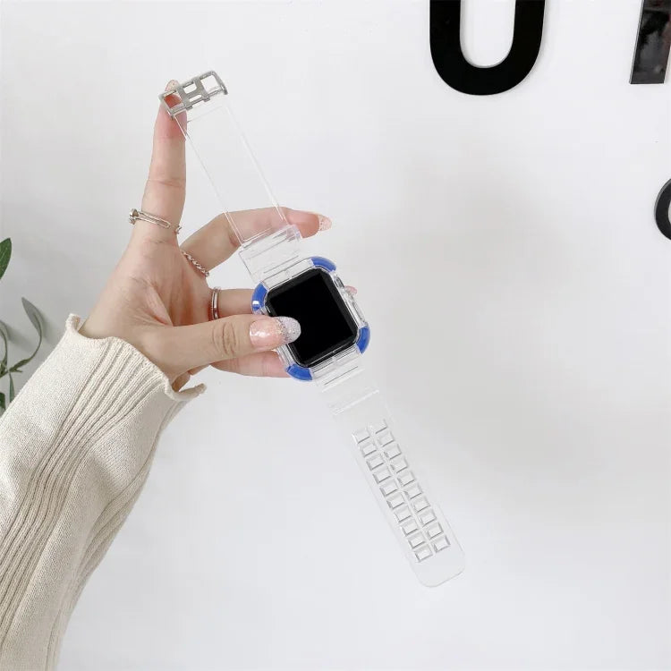 Dây đồng hồ thay thế tương phản màu tích hợp, dành cho Apple Watch Series, 7 41mm / 6 & SE & 5 & 4 40mm / 3 & 2 & 1 38mm, 7 45mm / 6 & SE & 5 & 4 44mm / 3 & 2 & 1 42mm