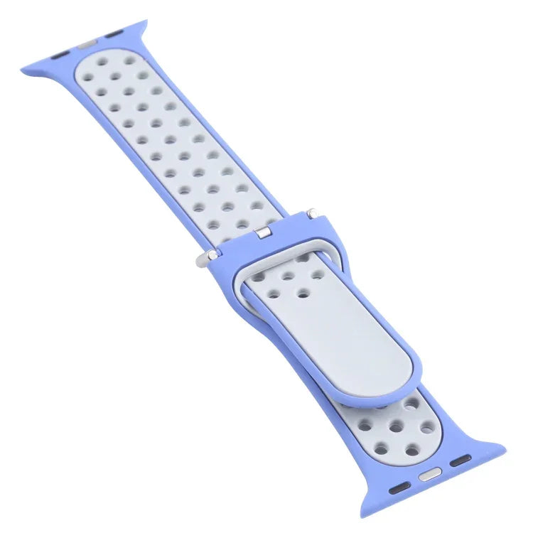 Dây đồng hồ thay thế bằng silicone khóa kim loại, dành cho Apple Watch Series, 7 41mm / 6 & SE & 5 & 4 40mm / 3 & 2 & 1 38mm, 7 45mm / 6 & SE & 5 & 4 44mm / 3 & 2 & 1 42mm