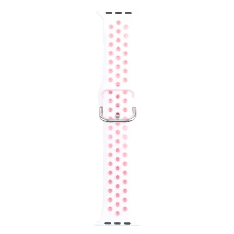 Dây đồng hồ thay thế bằng silicone khóa kim loại, dành cho Apple Watch Series, 7 41mm / 6 & SE & 5 & 4 40mm / 3 & 2 & 1 38mm, 7 45mm / 6 & SE & 5 & 4 44mm / 3 & 2 & 1 42mm