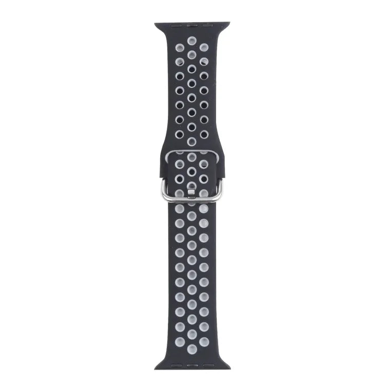Dây đồng hồ thay thế bằng silicone khóa kim loại, dành cho Apple Watch Series, 7 41mm / 6 & SE & 5 & 4 40mm / 3 & 2 & 1 38mm, 7 45mm / 6 & SE & 5 & 4 44mm / 3 & 2 & 1 42mm
