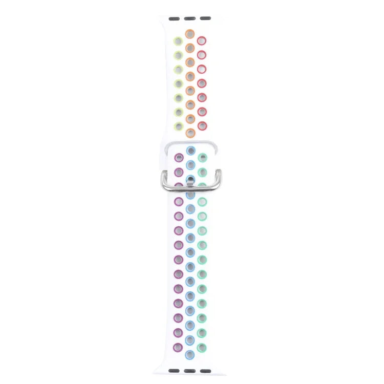 Dây đồng hồ thay thế bằng silicone khóa kim loại, dành cho Apple Watch Series, 7 41mm / 6 & SE & 5 & 4 40mm / 3 & 2 & 1 38mm, 7 45mm / 6 & SE & 5 & 4 44mm / 3 & 2 & 1 42mm