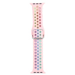 Dây đồng hồ thay thế bằng silicone khóa kim loại, dành cho Apple Watch Series, 7 41mm / 6 & SE & 5 & 4 40mm / 3 & 2 & 1 38mm, 7 45mm / 6 & SE & 5 & 4 44mm / 3 & 2 & 1 42mm