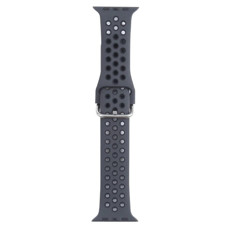 Dây đồng hồ thay thế bằng silicone khóa kim loại, dành cho Apple Watch Series, 7 41mm / 6 & SE & 5 & 4 40mm / 3 & 2 & 1 38mm, 7 45mm / 6 & SE & 5 & 4 44mm / 3 & 2 & 1 42mm