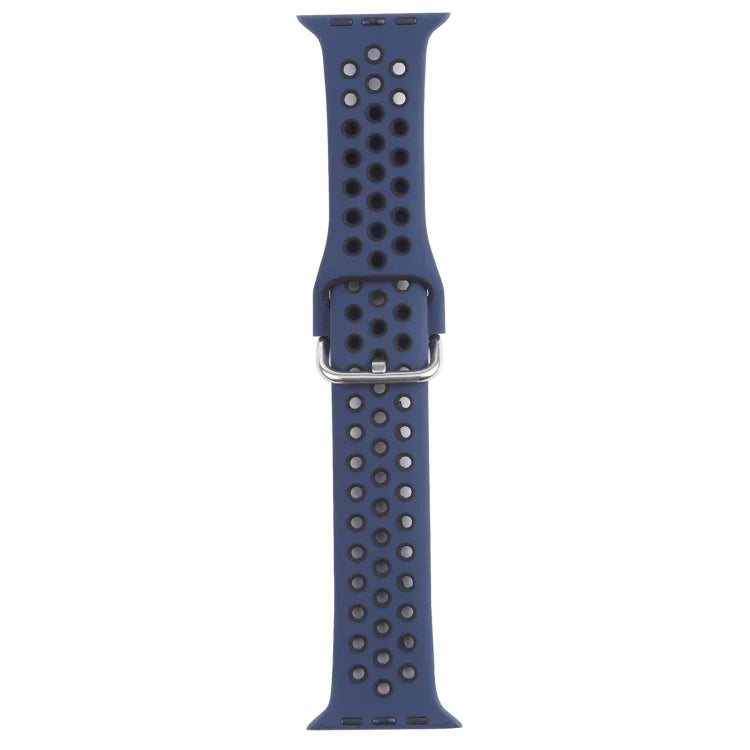 Dây đồng hồ thay thế bằng silicone khóa kim loại, dành cho Apple Watch Series, 7 41mm / 6 & SE & 5 & 4 40mm / 3 & 2 & 1 38mm, 7 45mm / 6 & SE & 5 & 4 44mm / 3 & 2 & 1 42mm