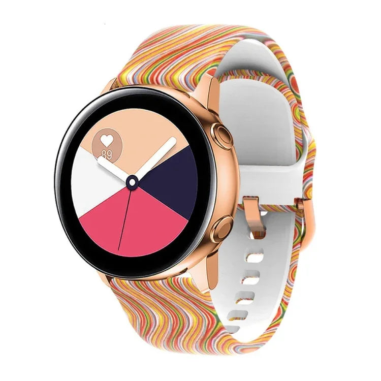 Dây đồng hồ thay thế in silicone, cho Samsung Galaxy Watch 42mm