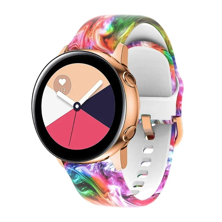 Dây đồng hồ thay thế in silicone, cho Samsung Galaxy Watch 42mm