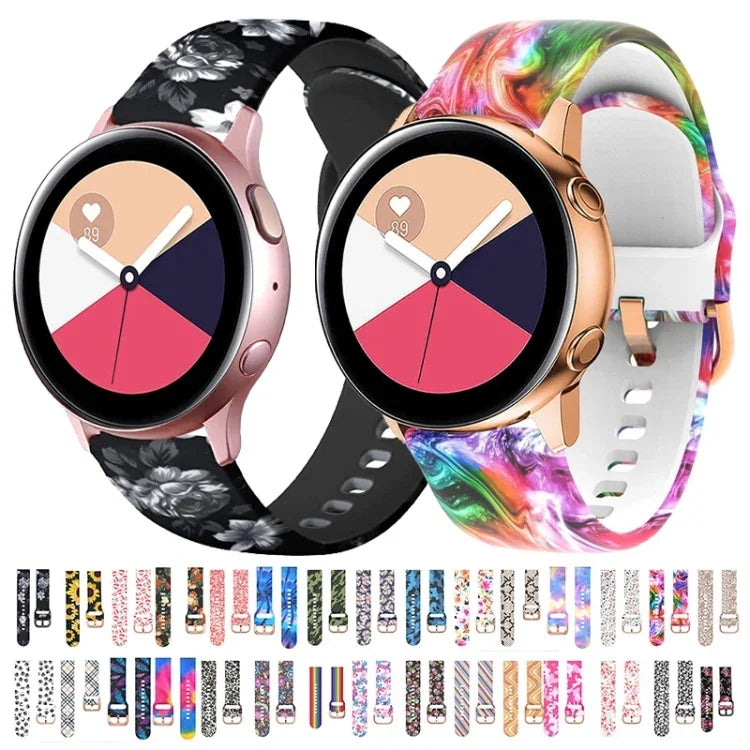 Dây đồng hồ thay thế in silicone, cho Samsung Galaxy Watch 42mm
