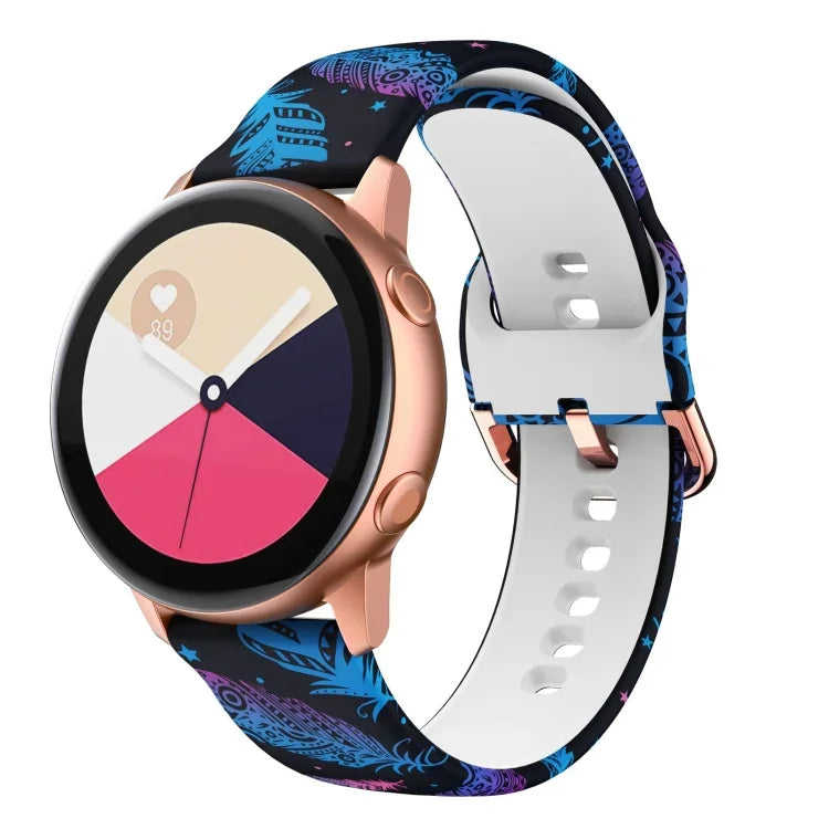 Dây đồng hồ thay thế in silicone, cho Samsung Galaxy Watch 46mm