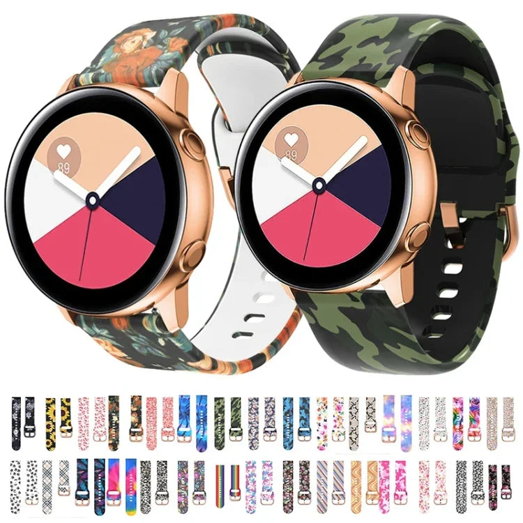 Dây đồng hồ thay thế in silicone, cho Samsung Galaxy Watch 46mm