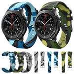 Dây đeo thay thế silicone họa tiết ngụy trang vải twill, dành cho Samsung Gear S3