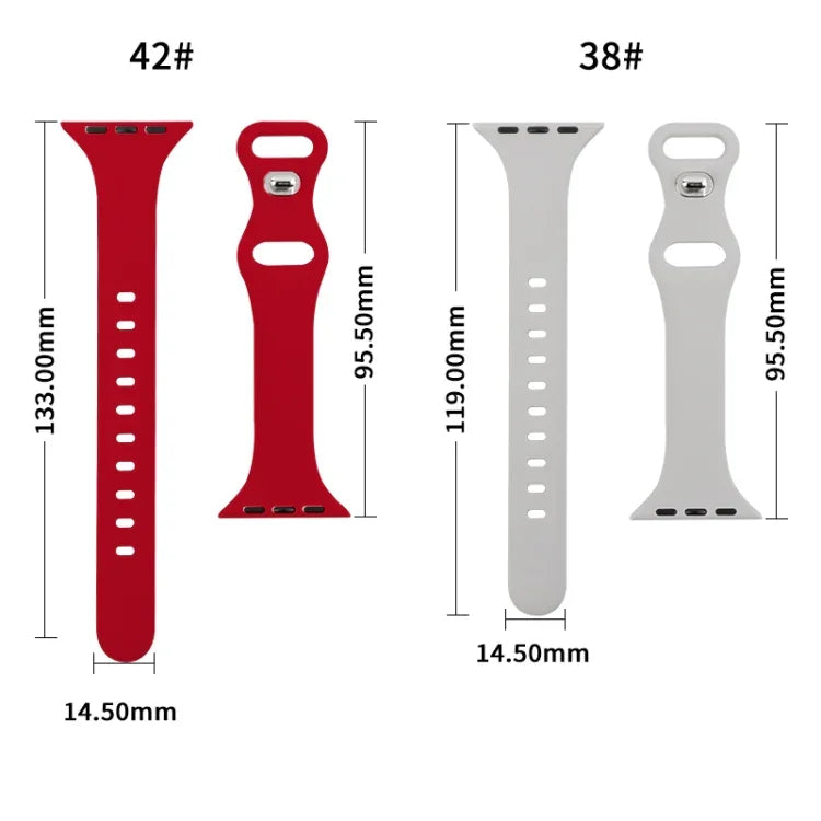 Dây đồng hồ thay thế bằng silicone 8 khóa mảnh mai, dành cho Apple Watch Series 7 41mm / & 6 & SE & 5 & 4 40mm, dành cho Apple Watch Series 7 45mm / & 6 & SE & 5 & 4 44mm