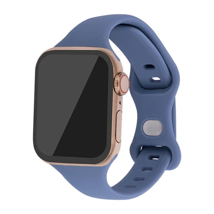 Dây đồng hồ thay thế bằng silicone 8 khóa mảnh mai, dành cho Apple Watch Series 7 41mm / & 6 & SE & 5 & 4 40mm, dành cho Apple Watch Series 7 45mm / & 6 & SE & 5 & 4 44mm