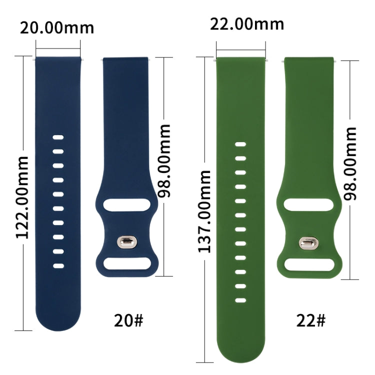 Dây đồng hồ thay thế silicone 8 khóa, dành cho Amazfit GTR 2, Amazfit GTR 42mm, Amazfit GTR 47mm, Amazfit GTS / GTS 2