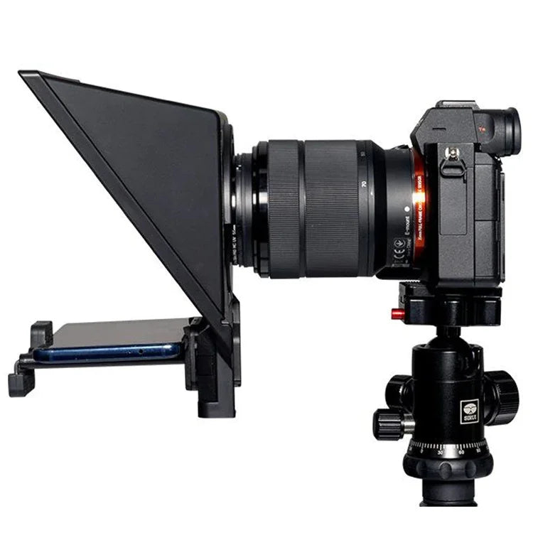 Teleprompter di động FEELWORLD TP2 với điều khiển từ xa Bluetooth và vòng chuyển đổi ống kính cho máy ảnh SLR, TP2
