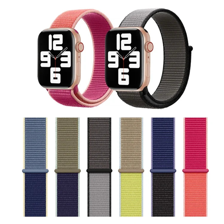 Dây Đeo Nylon Phối Màu, Cho Apple Watch Series 7 41mm / 6 & SE & 5 & 4 40mm / 3 & 2 & 1 38mm, Cho Apple Watch Series 8&7 41mm / SE 2&6&SE&5&4 40mm / 3&2&1 38mm, Cho Apple Watch Series 7 45mm / 6 & SE & 5 & 4 44mm / 3 & 2 & 1 42mm
