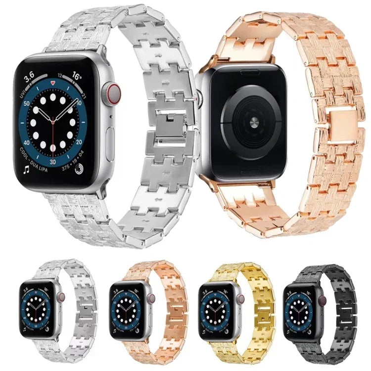 Dây đồng hồ thay thế bằng thép không gỉ dệt, dành cho Apple Watch Series, 7 41mm / 6 & SE & 5 & 4 40mm / 3 & 2 & 1 38mm, 7 45mm / 6 & SE & 5 & 4 44mm / 3 & 2 & 1 42mm