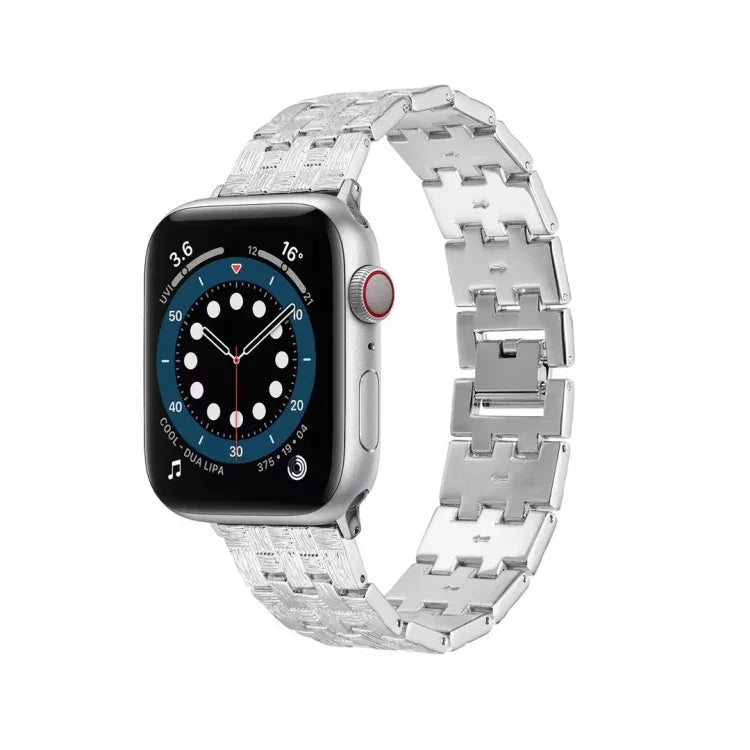 Dây đồng hồ thay thế bằng thép không gỉ dệt, dành cho Apple Watch Series, 7 41mm / 6 & SE & 5 & 4 40mm / 3 & 2 & 1 38mm, 7 45mm / 6 & SE & 5 & 4 44mm / 3 & 2 & 1 42mm