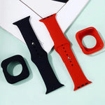 Bộ dây đồng hồ thay thế silicone + ốp bảo vệ đồng hồ, dành cho Apple Watch Series 3 & 2 & 1 38mm, Apple Watch Series 3 & 2 & 1 42mm