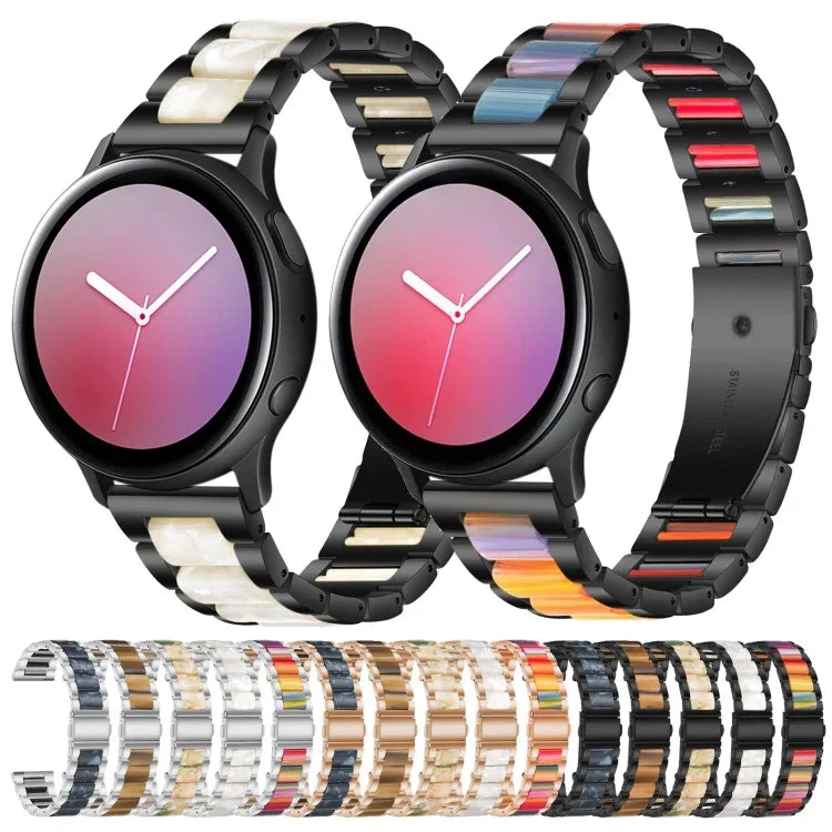 Dây đeo thay thế ba hạt thép + nhựa, Dùng cho đồng hồ thông minh Samsung 20mm, Dùng cho đồng hồ thông minh Samsung 22mm