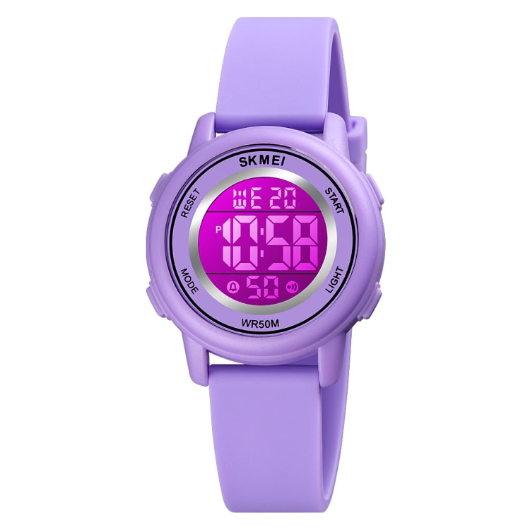 Đồng hồ điện tử SKMEI 1721 dây silicone phát sáng hiển thị kỹ thuật số LED mặt tròn ba múi giờ
