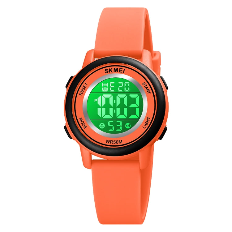 Đồng hồ điện tử SKMEI 1721 dây silicone phát sáng hiển thị kỹ thuật số LED mặt tròn ba múi giờ