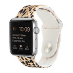 Dây đồng hồ thay thế họa tiết sơn silicone cho Apple Watch Series, 7 41mm / 6 & SE & 5 & 4 40mm / 3 & 2 & 1 38mm, 7 45mm / 6 & SE & 5 & 4 44mm / 3 & 2 & 1 42mm