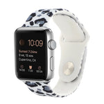 Dây đồng hồ thay thế họa tiết sơn silicone cho Apple Watch Series, 7 41mm / 6 & SE & 5 & 4 40mm / 3 & 2 & 1 38mm, 7 45mm / 6 & SE & 5 & 4 44mm / 3 & 2 & 1 42mm