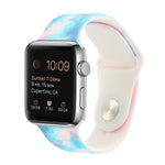 Dây đồng hồ thay thế họa tiết sơn silicone cho Apple Watch Series, 7 41mm / 6 & SE & 5 & 4 40mm / 3 & 2 & 1 38mm, 7 45mm / 6 & SE & 5 & 4 44mm / 3 & 2 & 1 42mm
