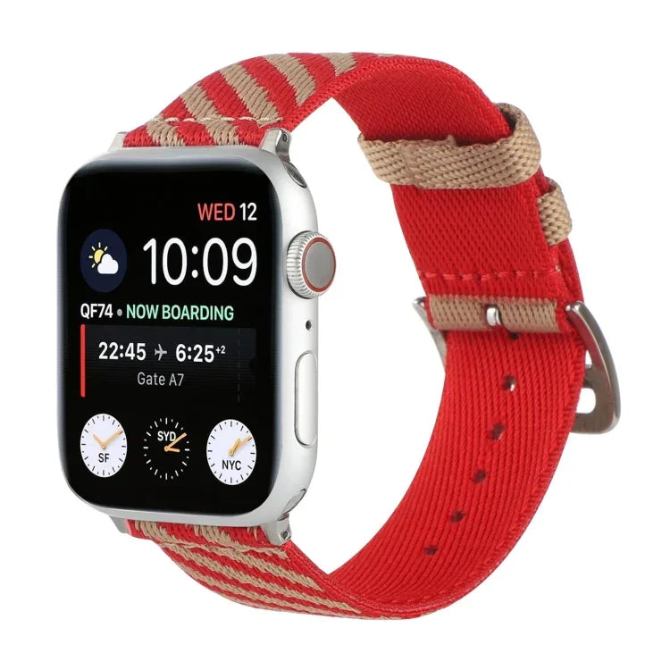 Dây đồng hồ thay thế vòng đơn nylon cho Apple Watch Series, 7 41mm / 6 & SE & 5 & 4 40mm / 3 & 2 & 1 38mm, 7 45mm / 6 & SE & 5 & 4 44mm / 3 & 2 & 1 42mm