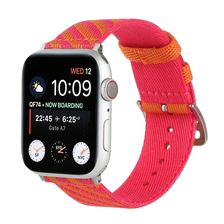 Dây đồng hồ thay thế vòng đơn nylon cho Apple Watch Series, 7 41mm / 6 & SE & 5 & 4 40mm / 3 & 2 & 1 38mm, 7 45mm / 6 & SE & 5 & 4 44mm / 3 & 2 & 1 42mm