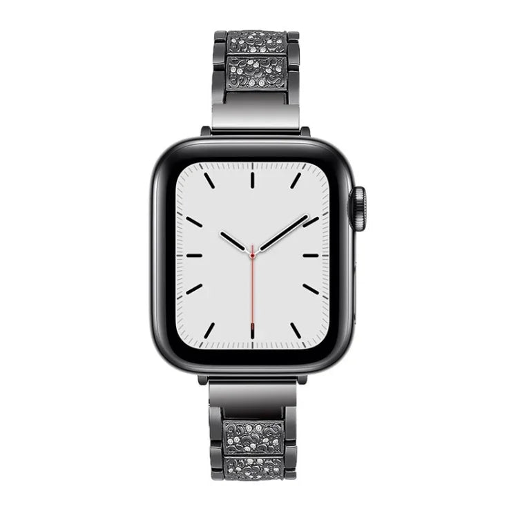 Dây đồng hồ thay thế hợp kim nhôm kim cương ba hạt 14mm cho Apple Watch Series, 7 41mm / 6 & SE & 5 & 4 40mm / 3 & 2 & 1 38mm, 7 45mm / 6 & SE & 5 & 4 44mm / 3 & 2 & 1 42mm