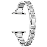 Dây đồng hồ thay thế hợp kim nhôm kim cương ba hạt 14mm cho Apple Watch Series, 7 41mm / 6 & SE & 5 & 4 40mm / 3 & 2 & 1 38mm, 7 45mm / 6 & SE & 5 & 4 44mm / 3 & 2 & 1 42mm