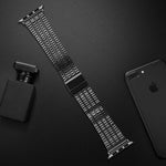 Dây đồng hồ thay thế thép khóa an toàn đôi bảy hạt cho Apple Watch Series, 7 41mm / 6 & SE & 5 & 4 40mm / 3 & 2 & 1 38mm, 7 45mm / 6 & SE & 5 & 4 44mm / 3 & 2 & 1 42mm